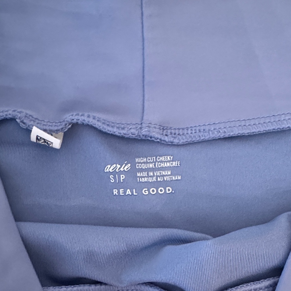 Aerie Light Blue High-Cut Cheeky Bottom - Picture 2 of 3